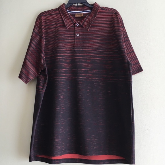 Big Sky Outfitters Brown Black Striped Polo Short - Picture 6 of 7